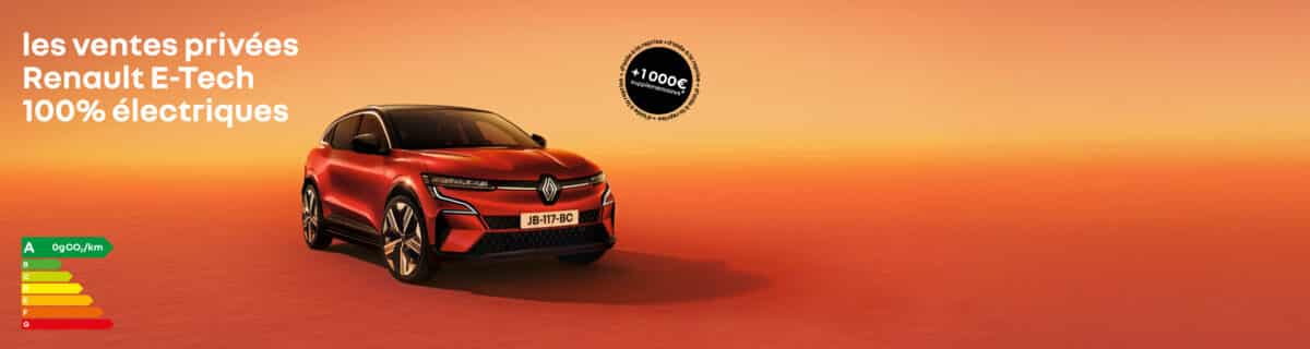 ventes privées Renault E-Tech 100% électriques